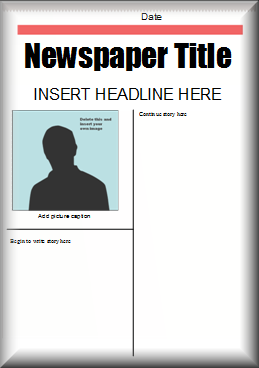 Newspaper Templates For Elementary Students