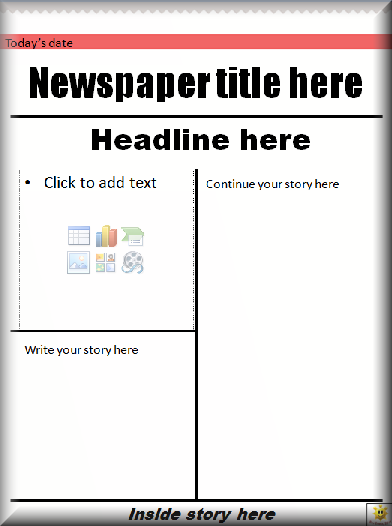 Newspaper Templates For Elementary Students