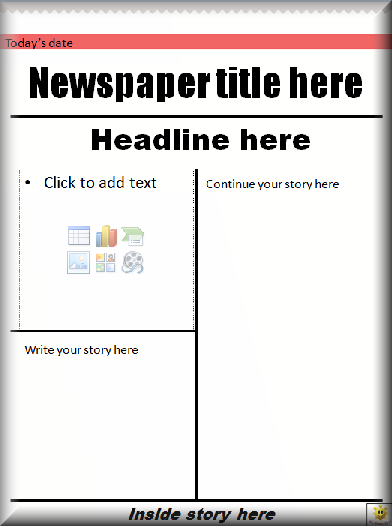 newspaper template clipart - photo #43